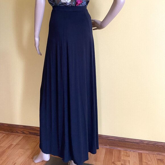 Abercrombie & Fitch Black Maxi Skirt w/ Slit Sz Small - Picture 2 of 9